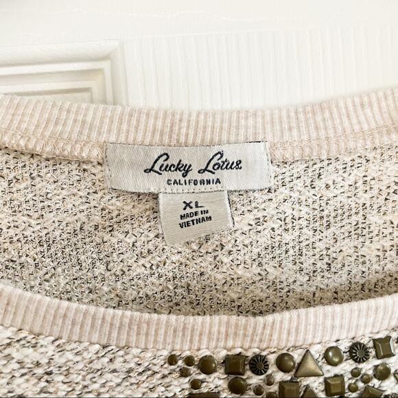 Lucky Lotus Embellished Oversized Sweater - Picture 3 of 5